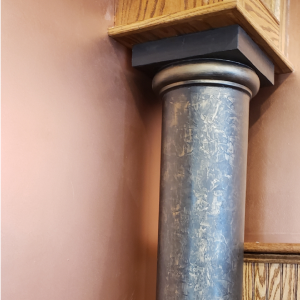 Column using Venetian Plaster with Metallic Overlay