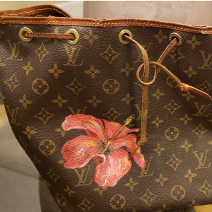 Flower Painted on Vintage Louis Vuitton